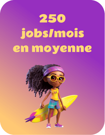 250 jobs par mois
